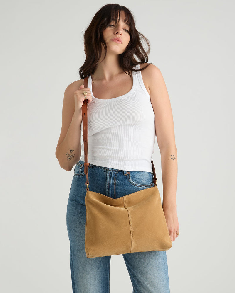 Scout Suede Bag - Camel