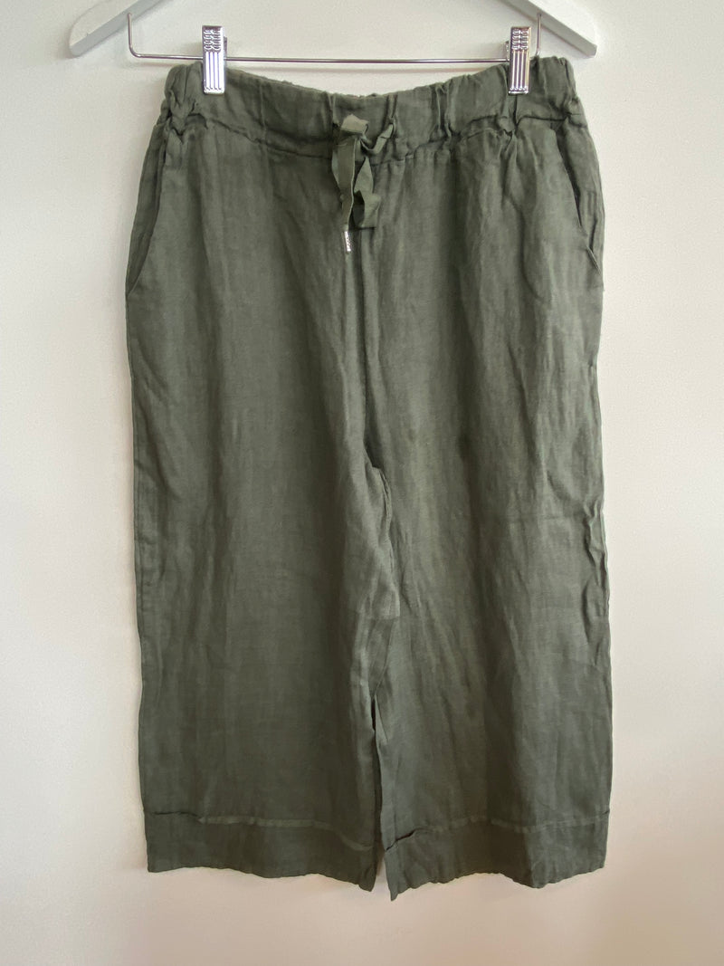 Linen Drawstring Pants - Full Linen