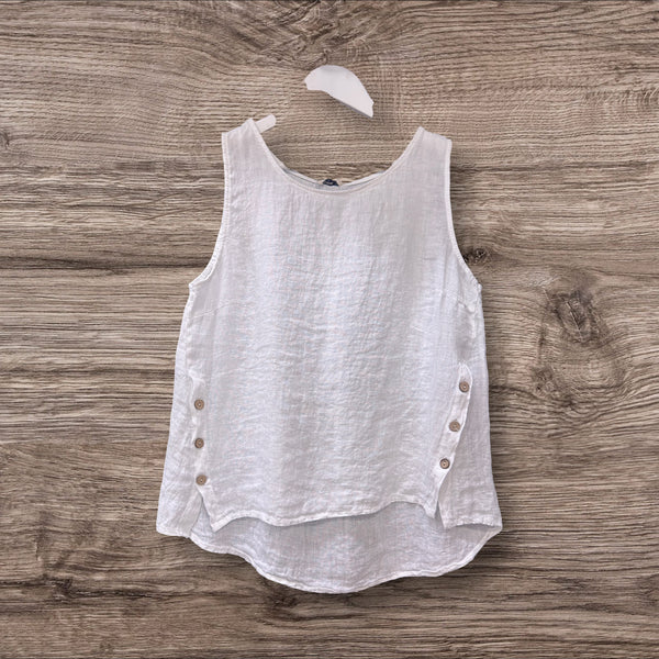 Linen Top with Side Buttons