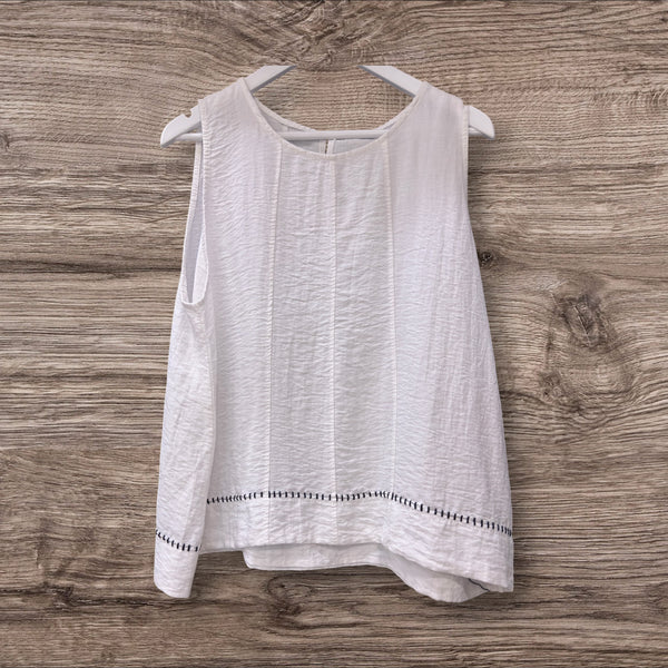 Linen Top with Stitching