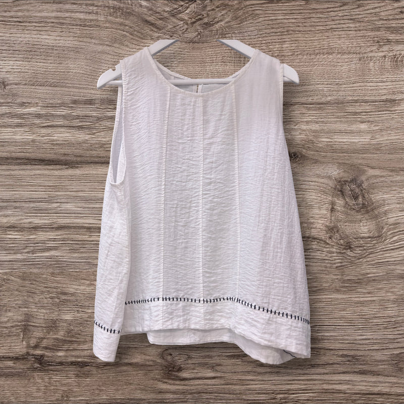 Linen Top with Stitching