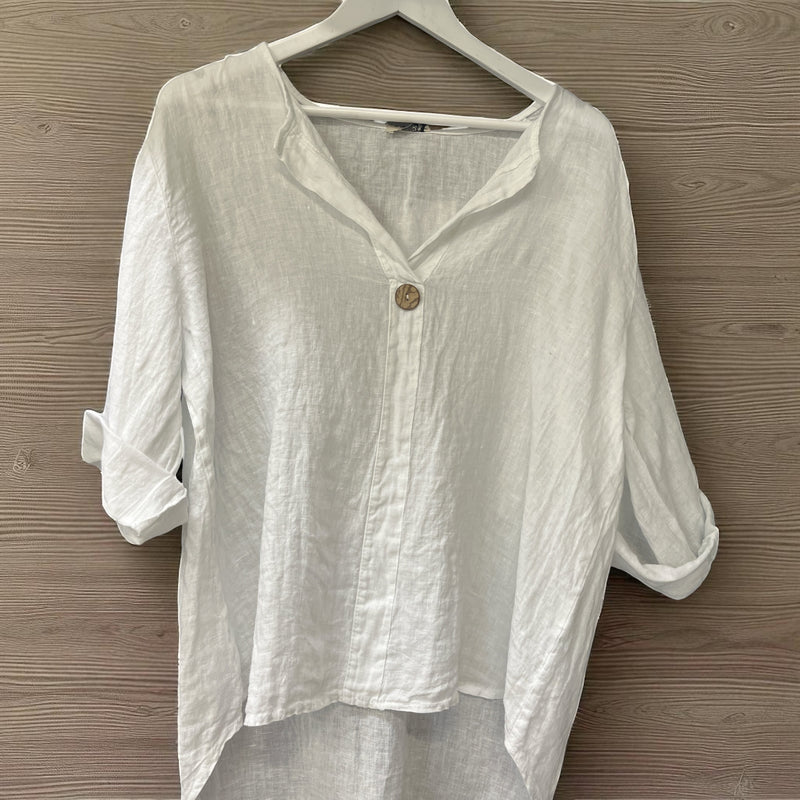 Linen Shirt with Button