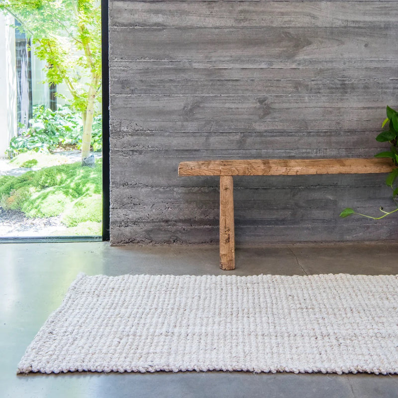 Vincent White Wash Jute Mats and Rugs