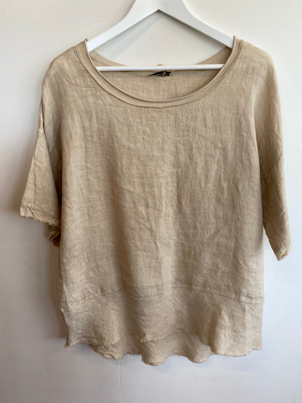 Linen Top with frayed edge - Drift Home and Living