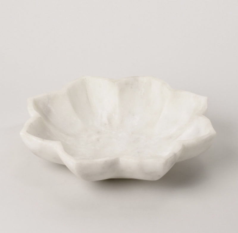Marble Flower Plate - Drift Home and Living