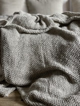 Rustic Linen Knitted Throw - Drift Home and Living
