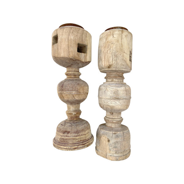 Candlestick - Shaped Chunky  Bleached - Drift Home and Living
