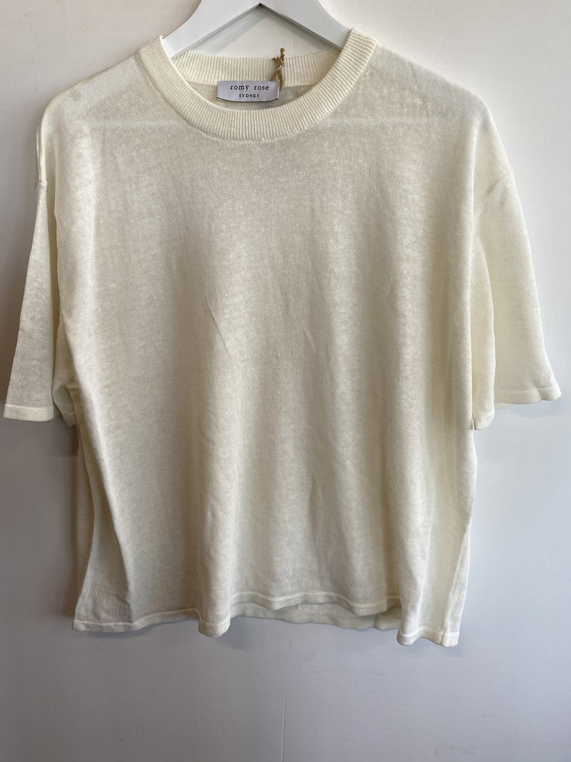 Linen Knit with round neck - Drift Home and Living