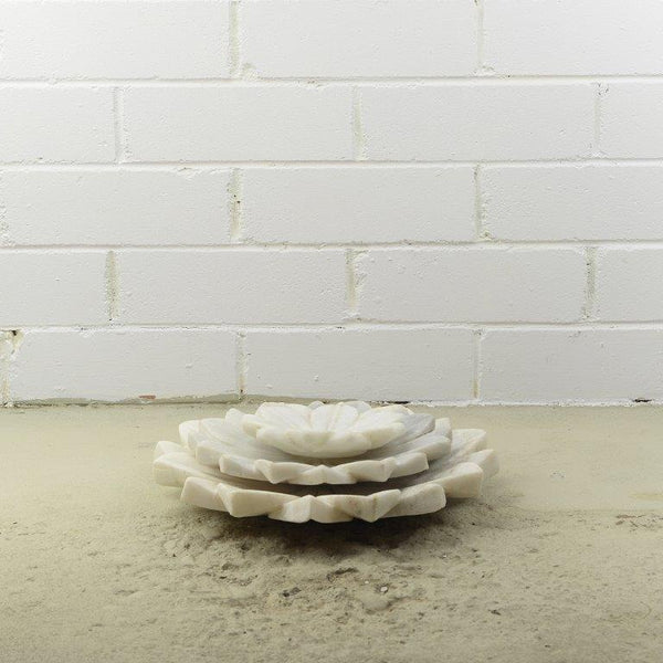 Marble Lotus Flower Plate - Drift Home and Living