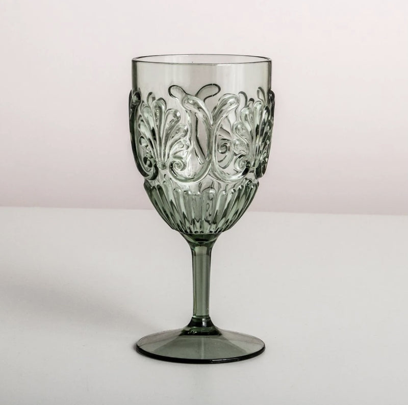 Acrylic Wine Glass Green - Drift Home and Living