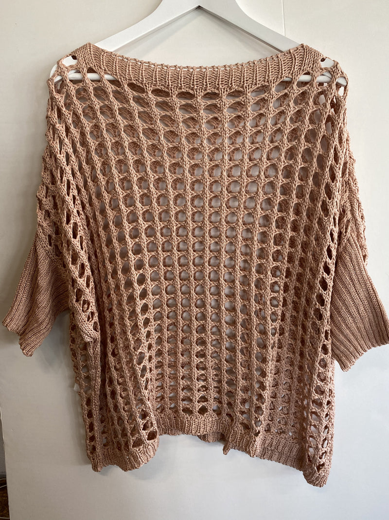 Crochet top with rib arms - Drift Home and Living
