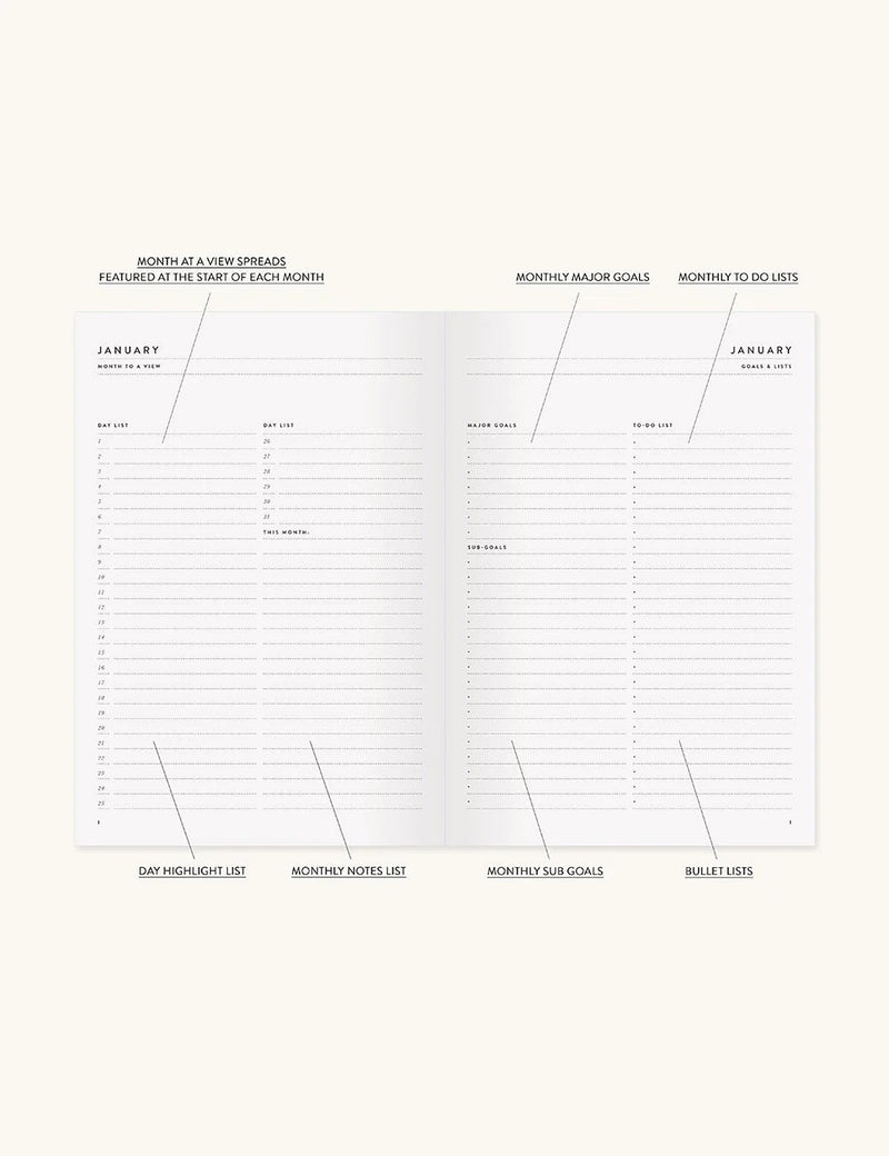 Letterpress Desktop Planner - Drift Home and Living