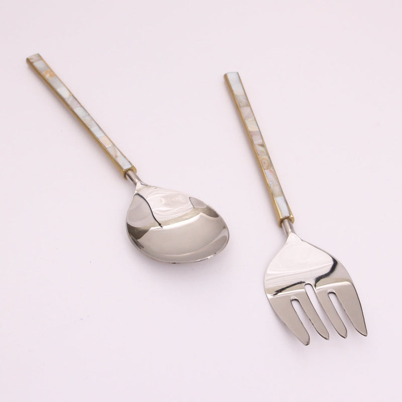 Salad Servers Pearl - Drift Home and Living