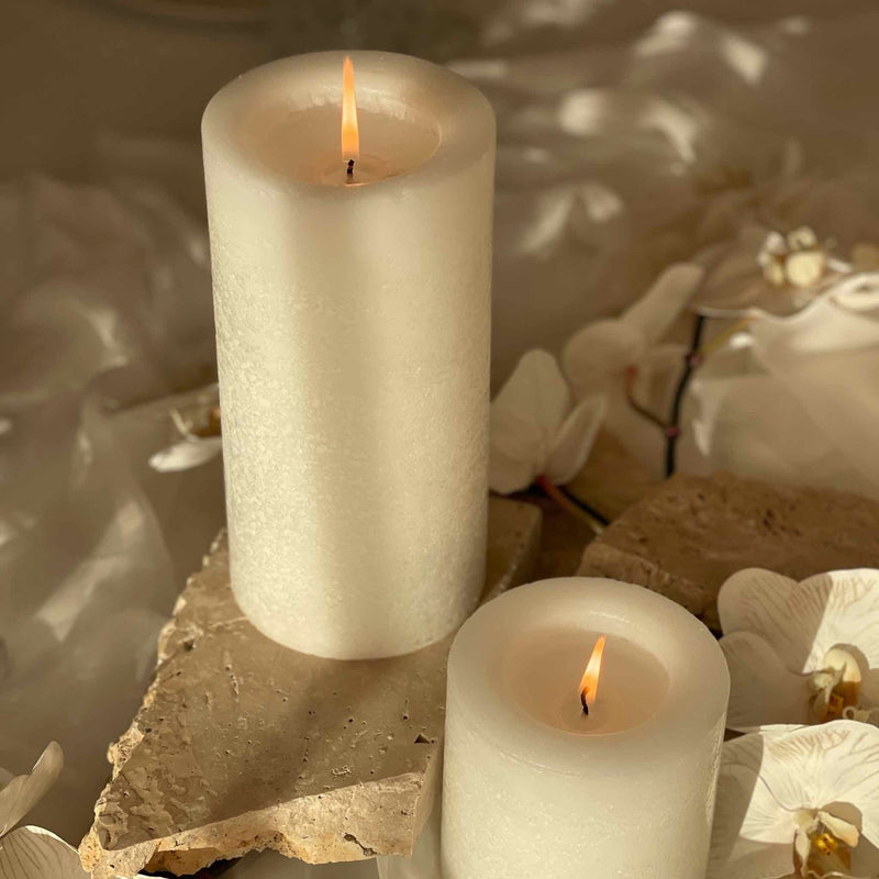 Textured Pillar Candles - Drift Home and Living