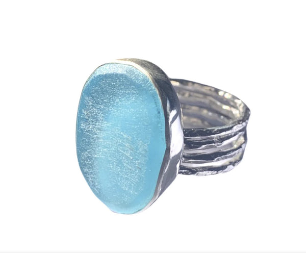 Silver Sea Glass Ring