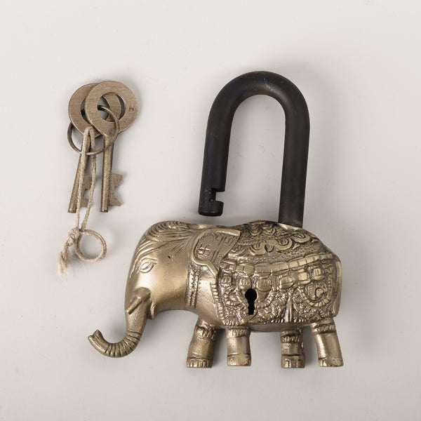 Elephant Lock - Antique Brass - Drift Home and Living