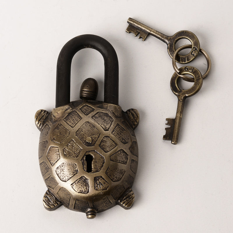 Turtle Lock - Antique Brass - Drift Home and Living