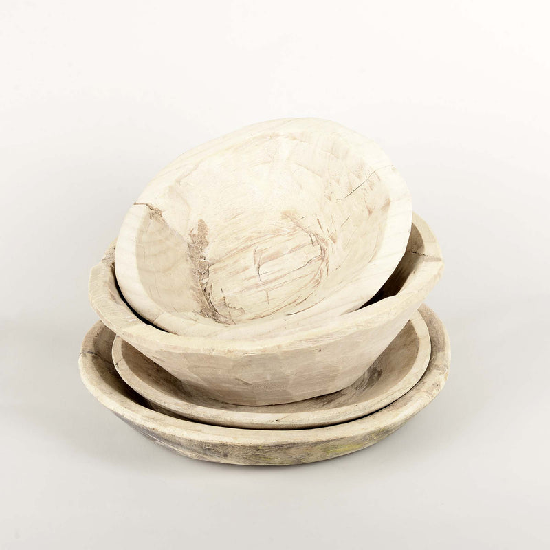 Bleached timber bowl - Drift Home and Living