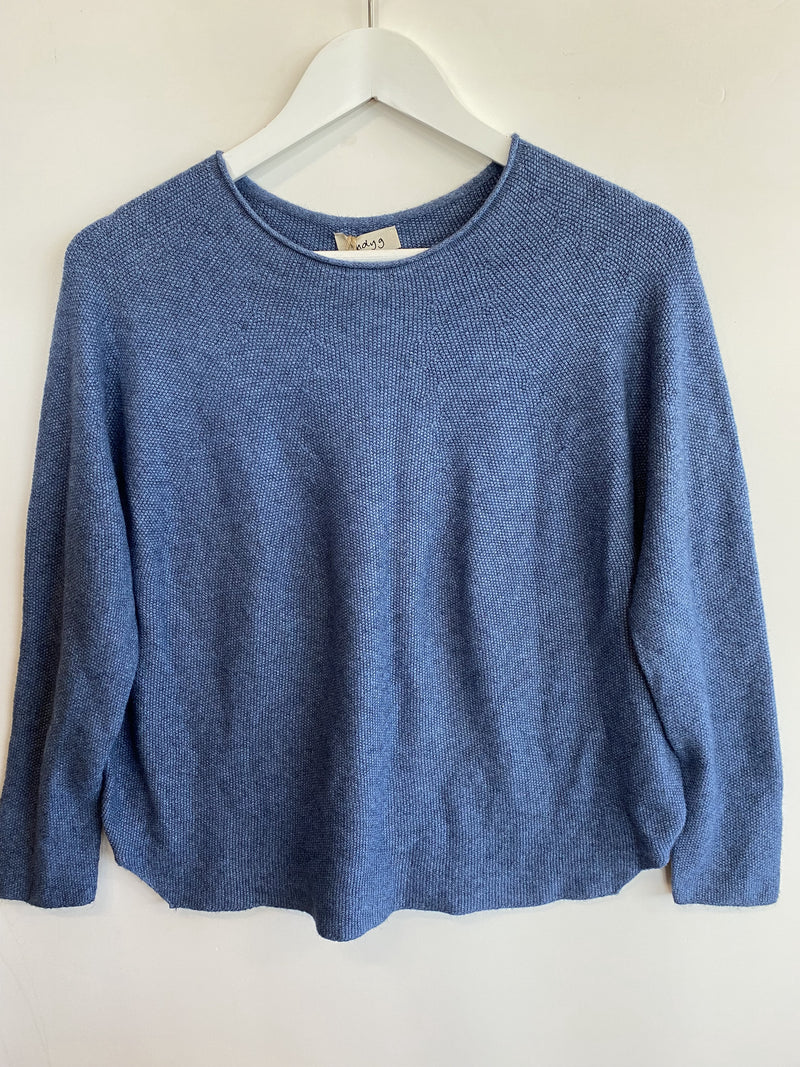 Viscose Knit Jumper with ribbed back detail