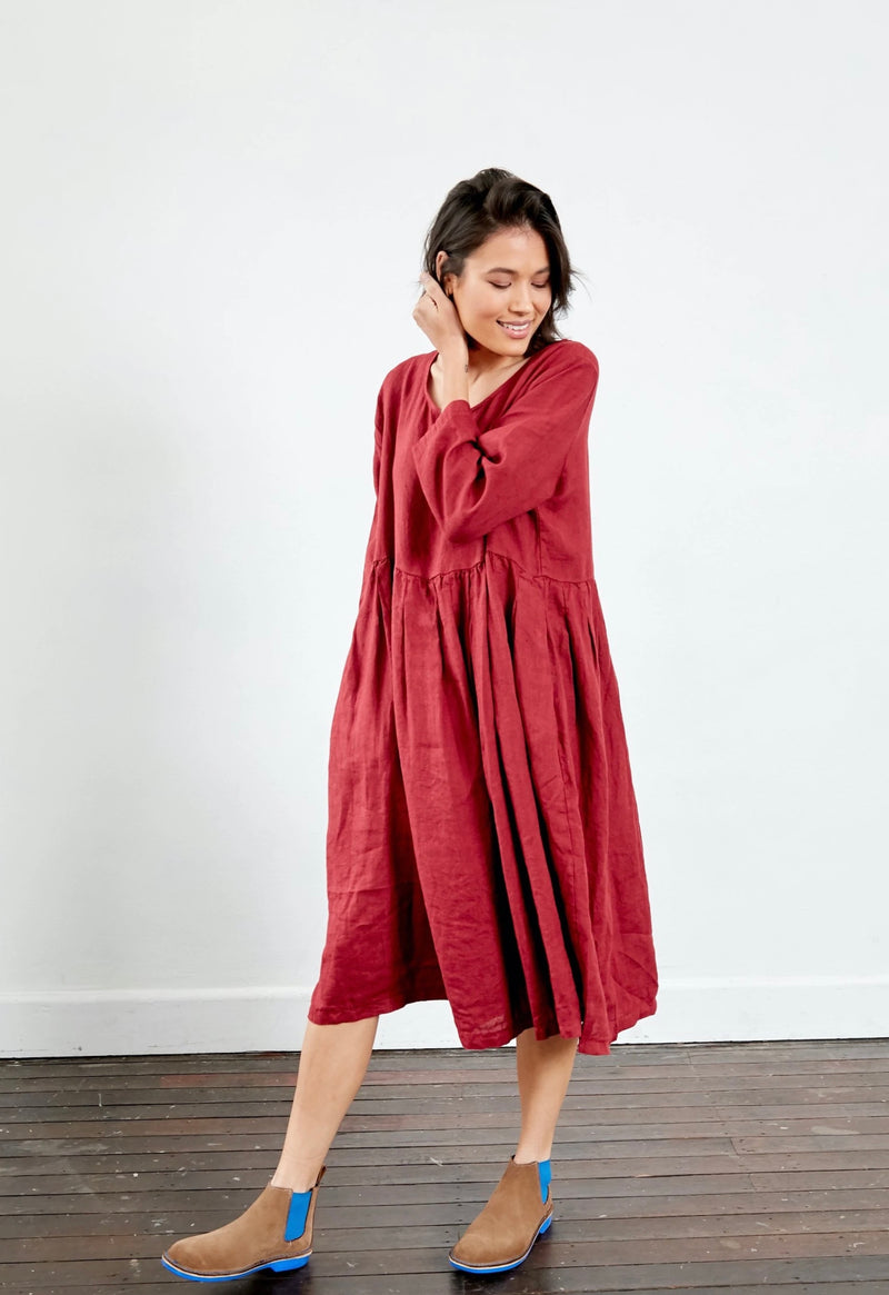 italian linen dresses australia Scanlan Theodore - Italian Linen Shoestring Dress