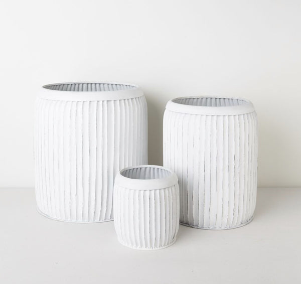 White Luca Pot - Drift Home and Living