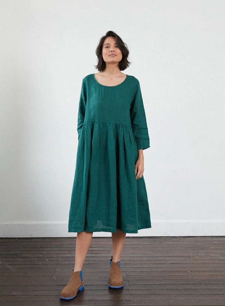 Montaigne Baggy Italian Linen Dress - Drift Home and Living